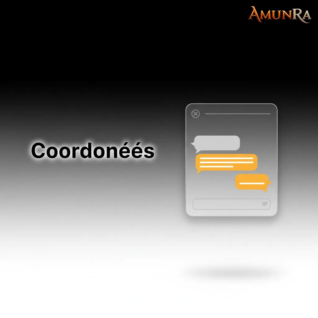 Coordonnées Amunra: support 24/7 en français via chat, e-mail, FAQ, notifications iOS/Android, RGPD, Mentions légales.
