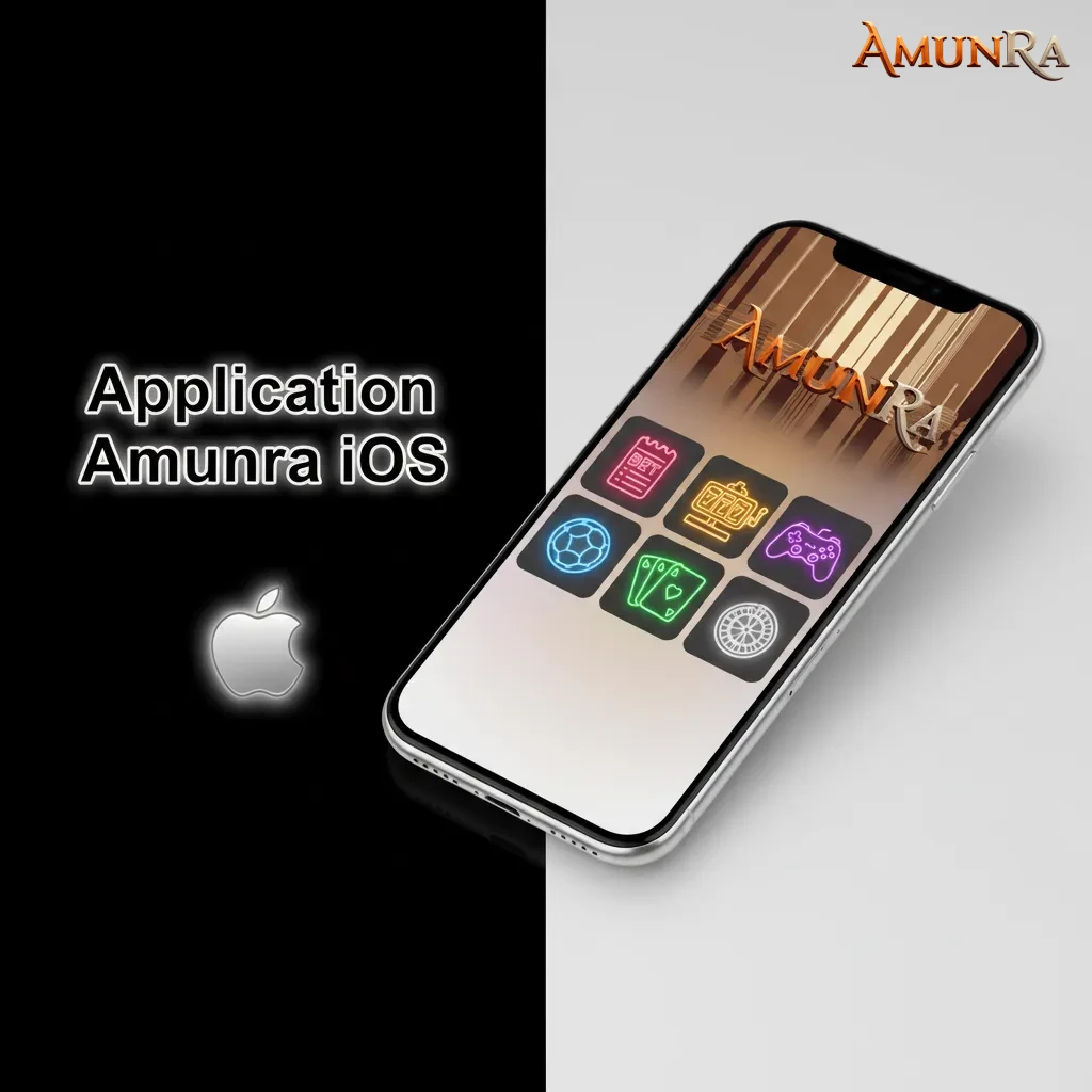App Amunra iOS sur iPhone et iPad: paris, casino, paiements et retraits; gratuite, légère, iOS 12+, mobile optimisée.