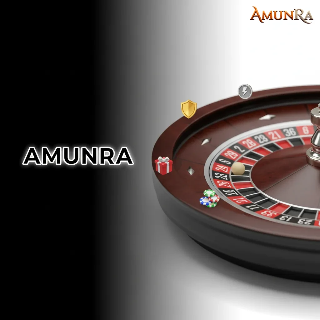 Visuel des fonctionnalités d'Amunra: paiements FR, mobile-first, support FR 24/7, jeu responsable, tournois et missions