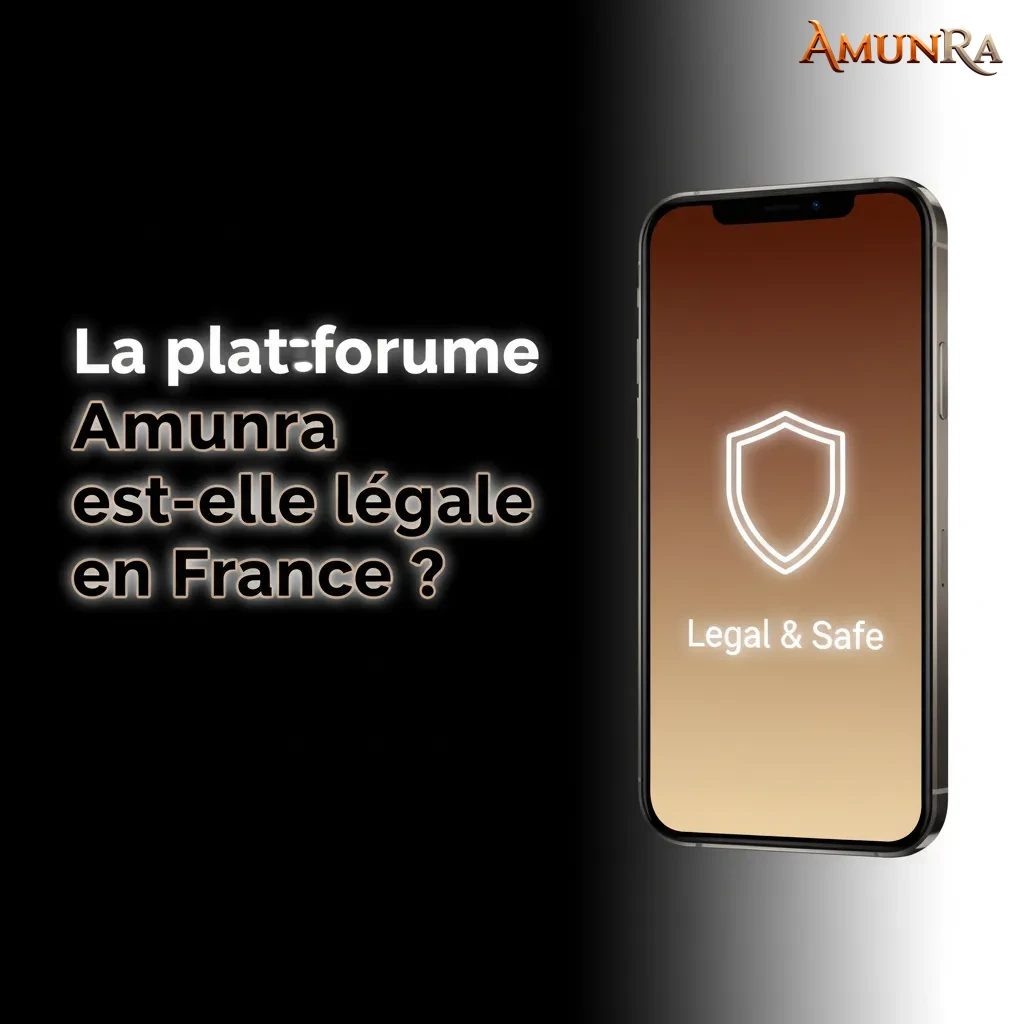 Illustration sur la légalité d’Amunra en France: ANJ, licence internationale, KYC, chiffrement et jeu responsable.