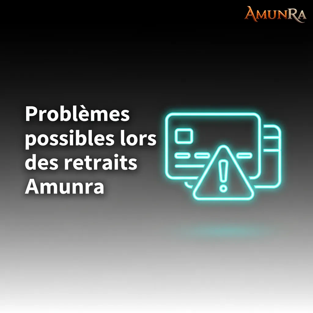 Infographie Amunra: problèmes de retrait et solutions: vérification, bonus, IBAN, limites, méthode, banque, devise.