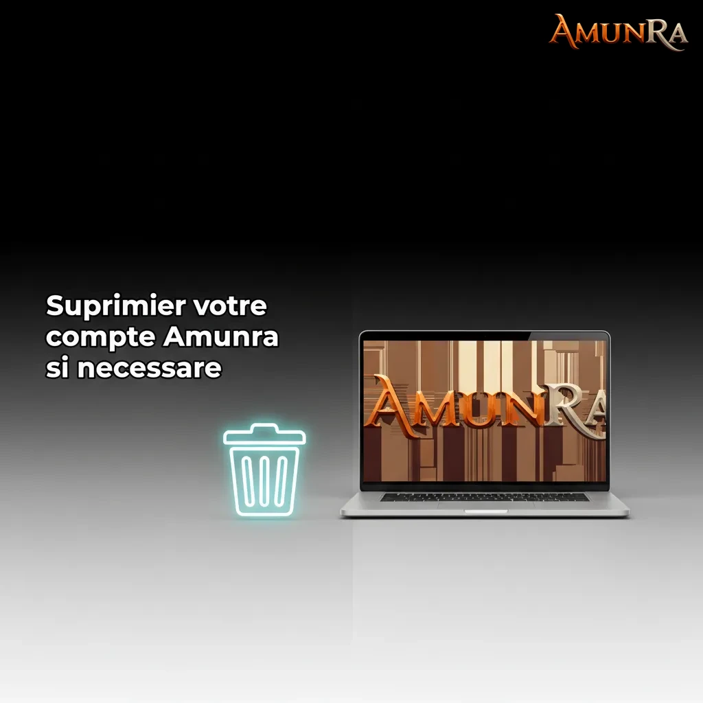 Options de fermeture du compte Amunra: suspension, auto‑exclusion ou suppression définitive.