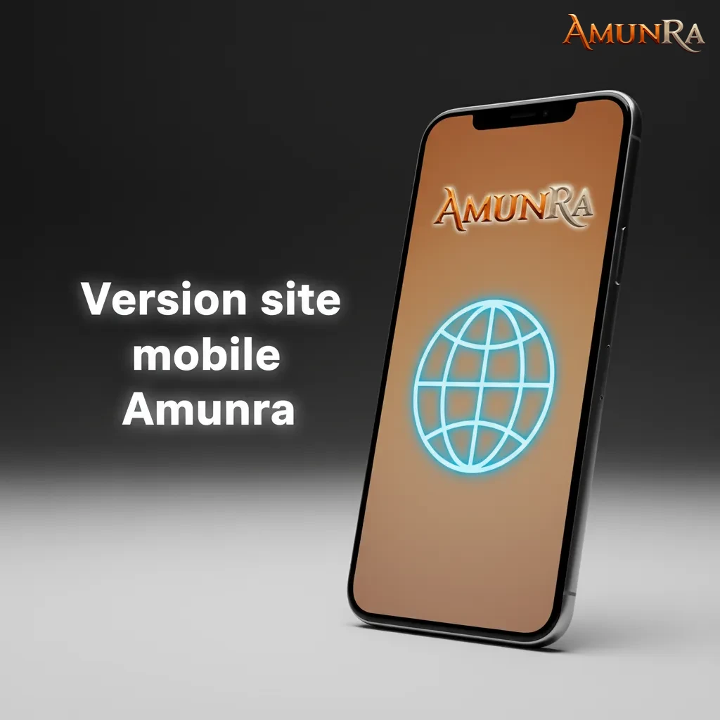 Site mobile Amunra sur smartphone et tablette: paris, casino, dépôts/retraits, sans téléchargement via navigateur.